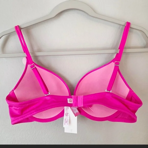 PINK Victoria's Secret Fuchsia Pink Push-up Bra size 36B - Picture 3 of 7
